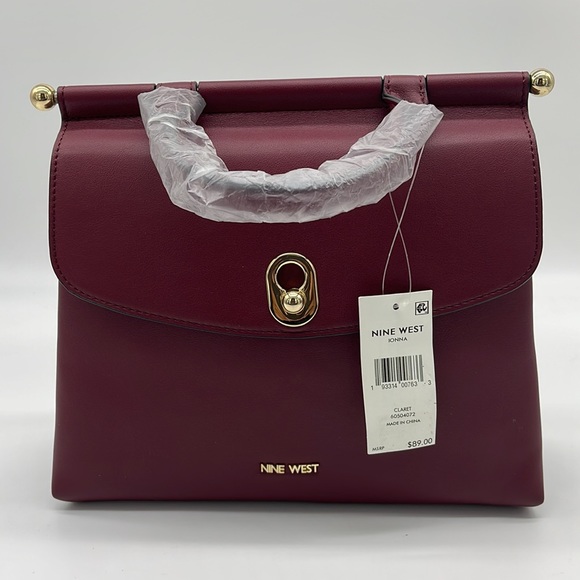 Nine West Ionna Satchel Claret - Picture 3 of 11
